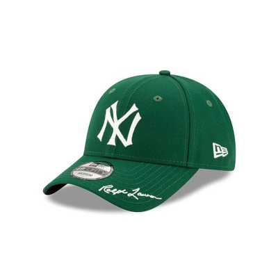 Green New York Yankees Hat - New Era MLB x Ralph Lauren 49FORTY Fitted Caps USA7403258